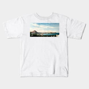 JAVEA AND MOUNTAIN MONTGO VIEWD FROM PORTITXOL. Kids T-Shirt